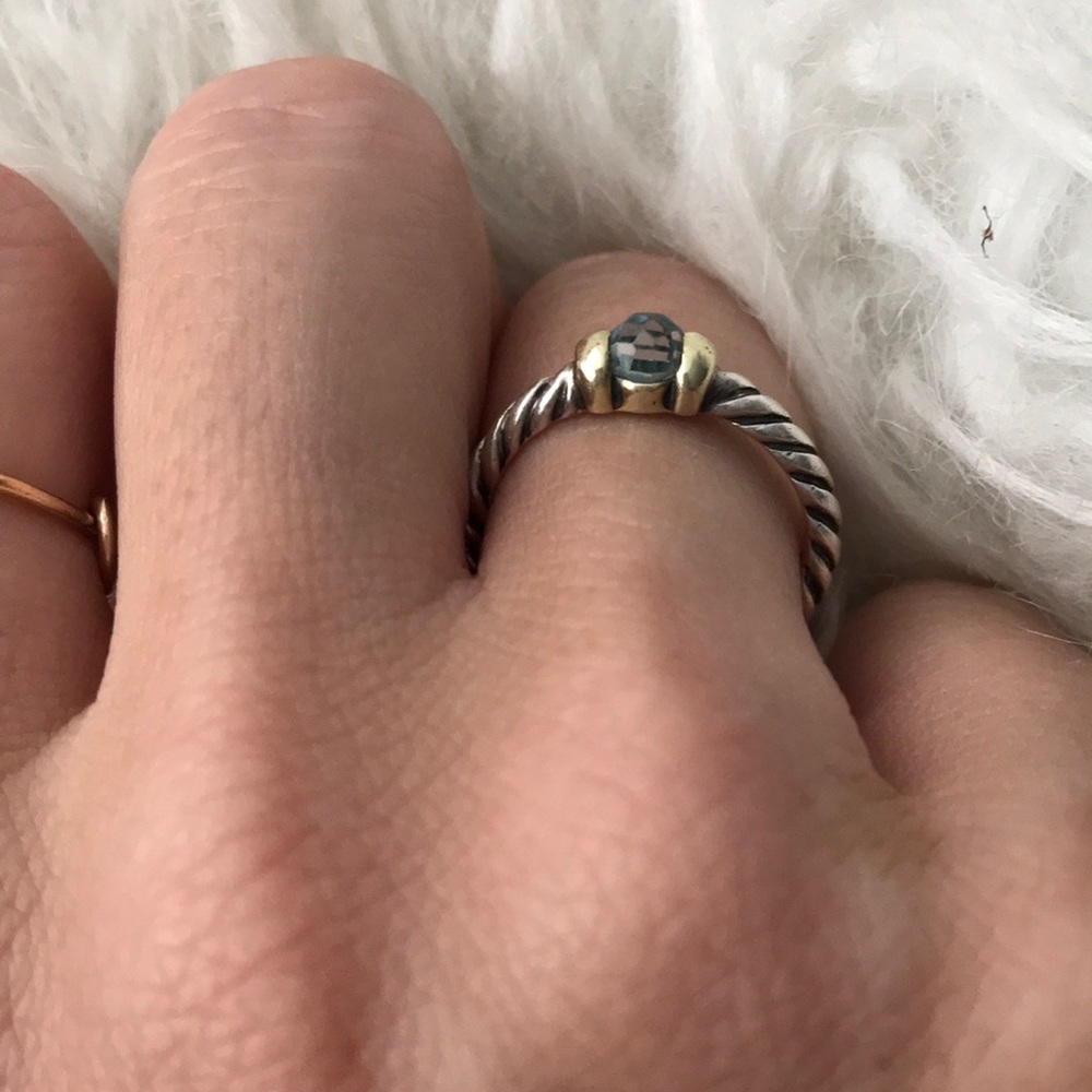 Petite David Yurman Blue Topaz Ring